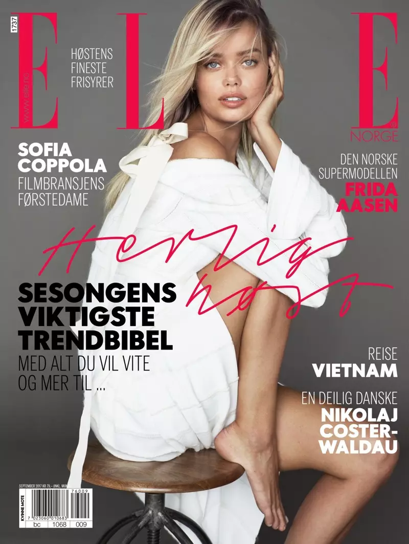 Frida Aasen pózol az ELLE Norvégia új szezontrendjeiben