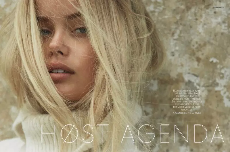 Frida Aasen pozează în Noile tendințe de sezon pentru ELLE Norvegia