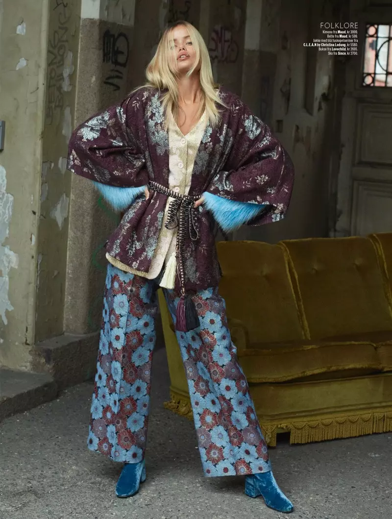 Frida Aasen posa con las tendencias de la nueva temporada para ELLE Noruega