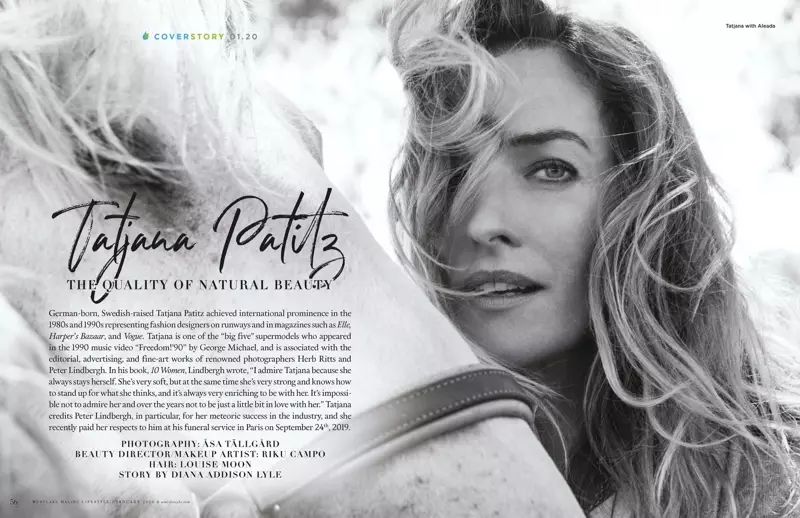 Tatjana Patitz estas Natura Beleco por Westlake Malibu Magazine