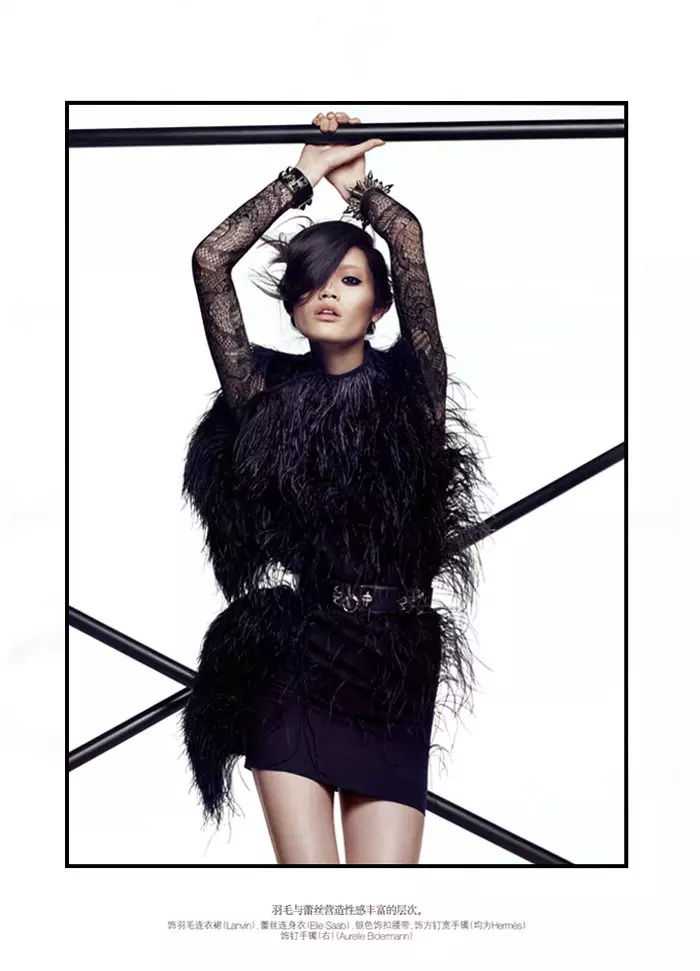 Ming Xi ад Lachlan Bailey для Vogue China у снежні 2010 года