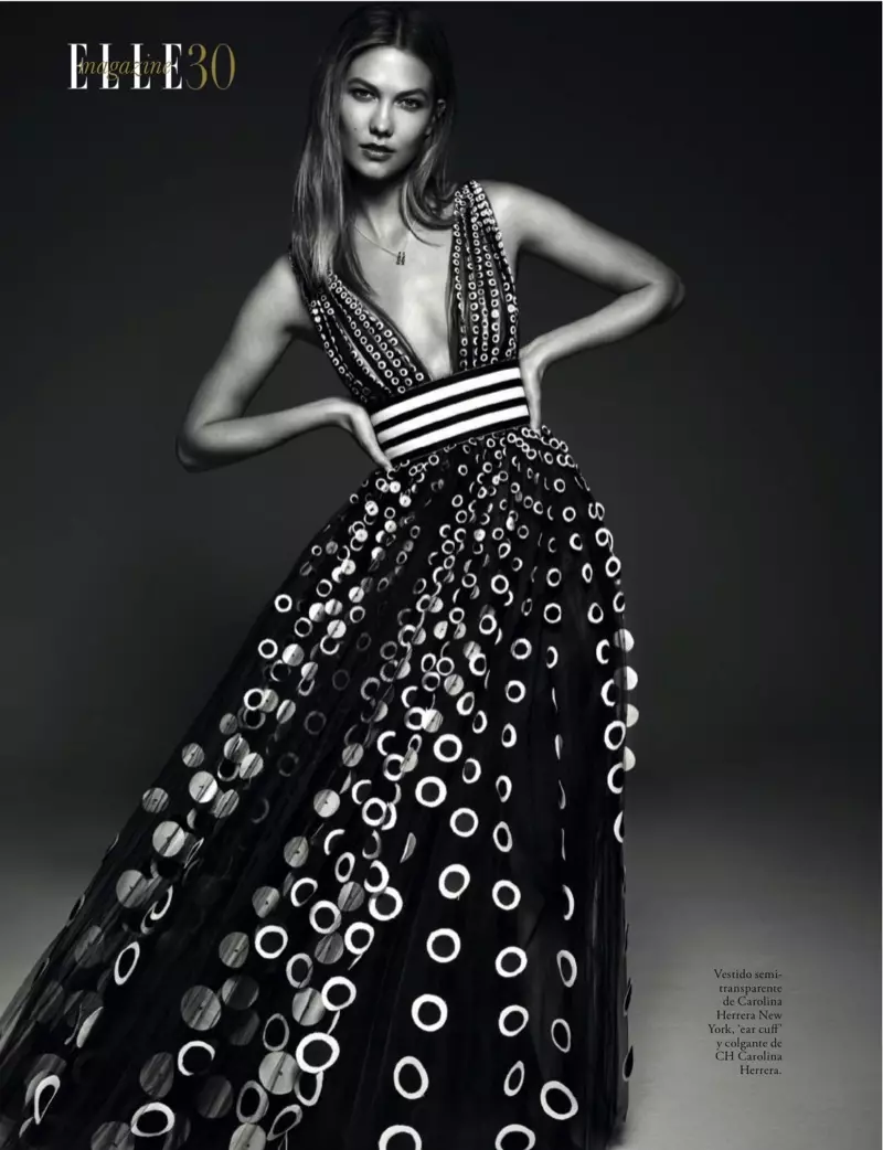 Karlie Kloss Modele Carolina Herrera Moda për ELLE Spain