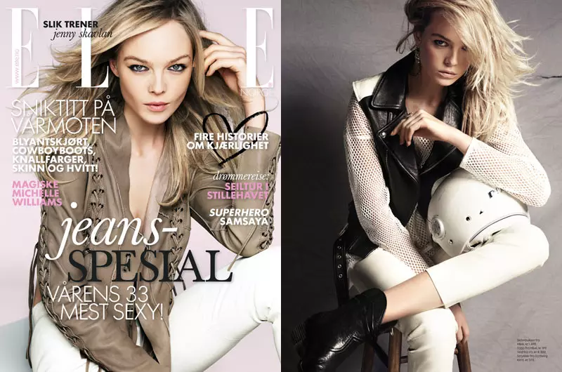 Siri Tollerod por Asa Tallgard para Elle Noruega fevereiro 2012