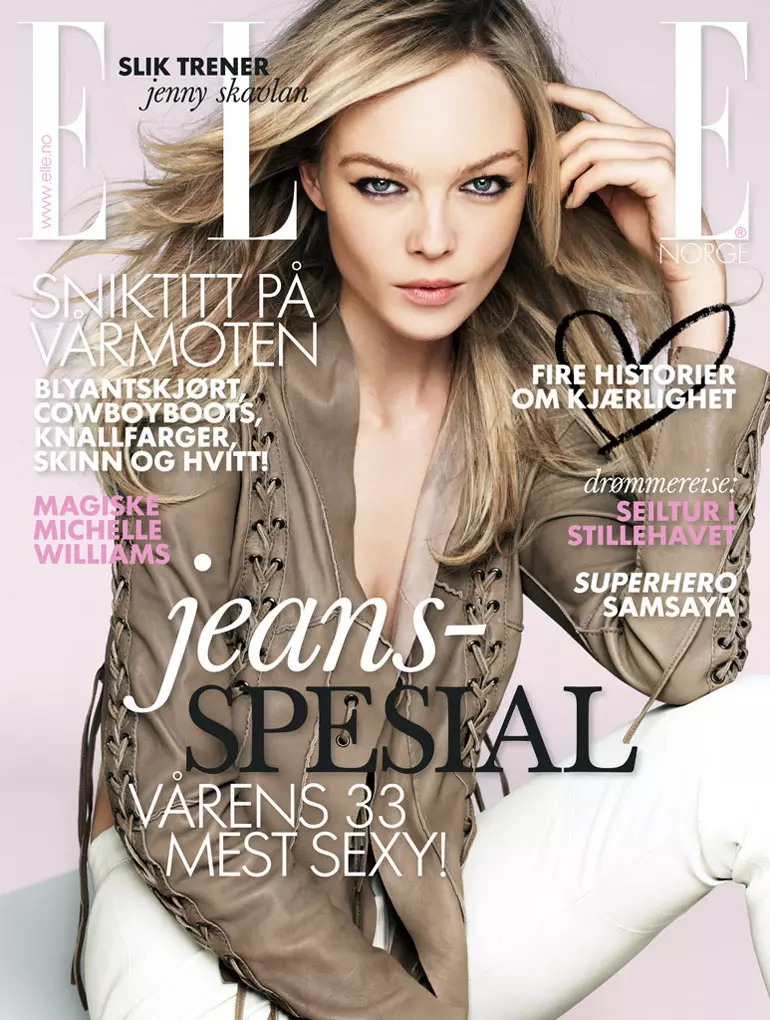 Siri Tollerod de Asa Tallgard para Elle Norway febreiro de 2012