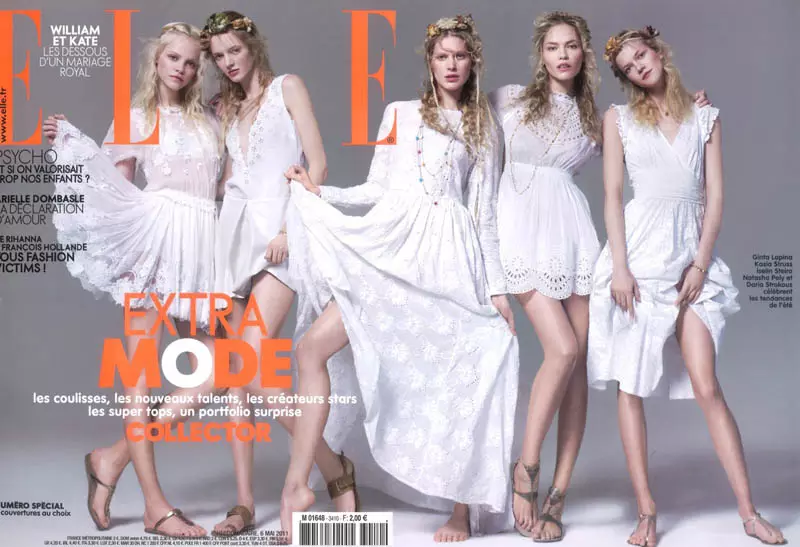 Natasha Poly, Iselin Steiro & Uban pa ni Jean-Baptiste Mondino para sa Elle France