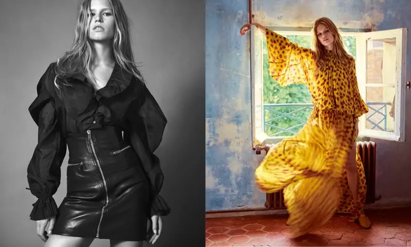 Imej daripada kempen musim luruh-musim sejuk Mango 2017 yang dibintangi oleh Anna Ewers