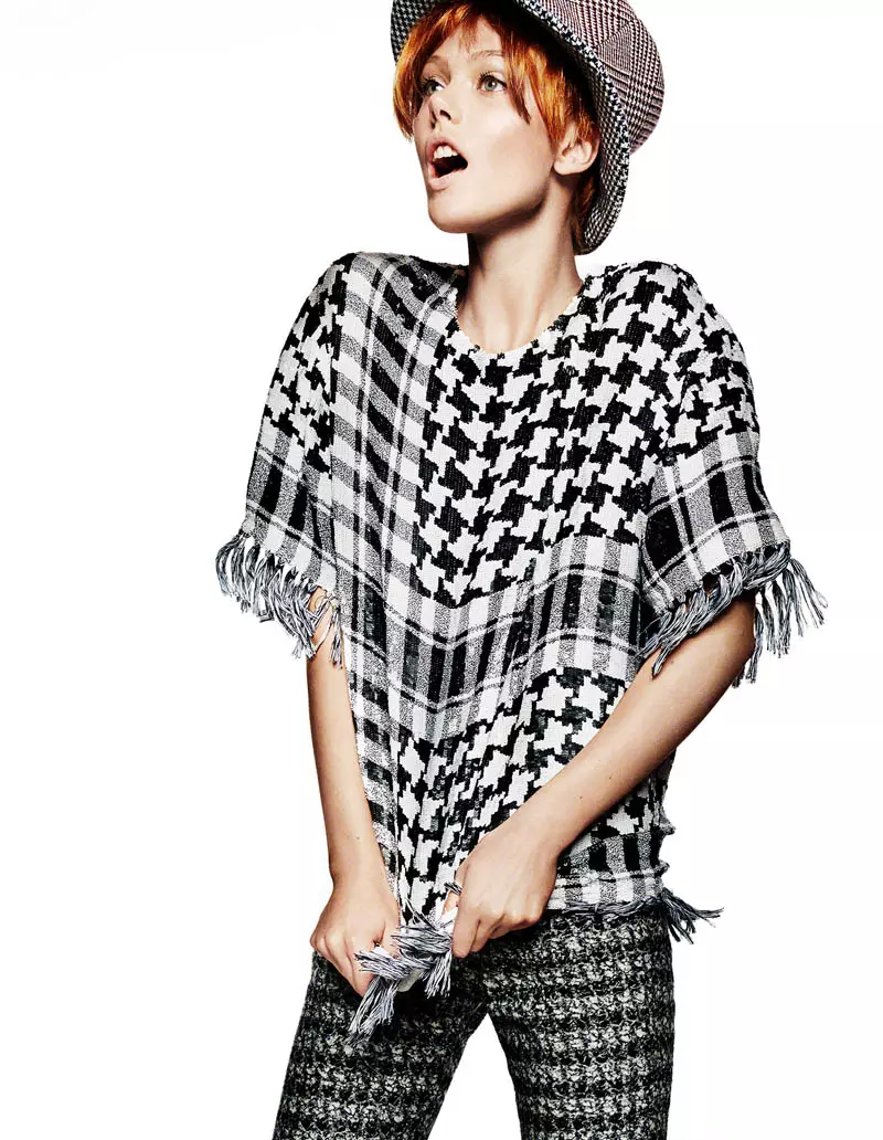 Frida Gustavsson bliver animeret i plaid for Greg Kadel i Vogue Kina