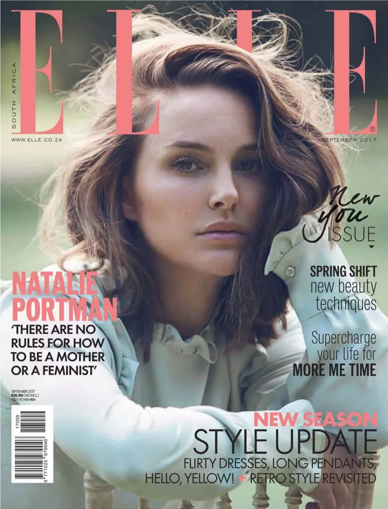 Natali Portman ELLE Janubiy Afrika 2017 yil sentyabr muqovasida