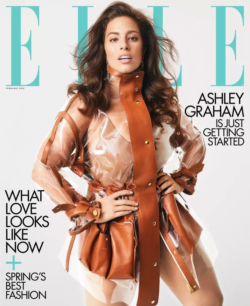 Ashley Graham သည် ELLE ကာဗာဇာတ်လမ်းအတွက် နစ်မွန်းနေပါသည်။