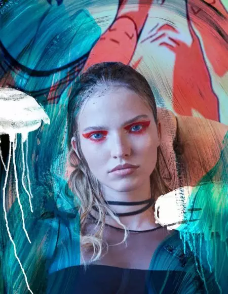 Si Sasha Luss Poses sa Eclectic Styles alang sa Fashionable Lampoon