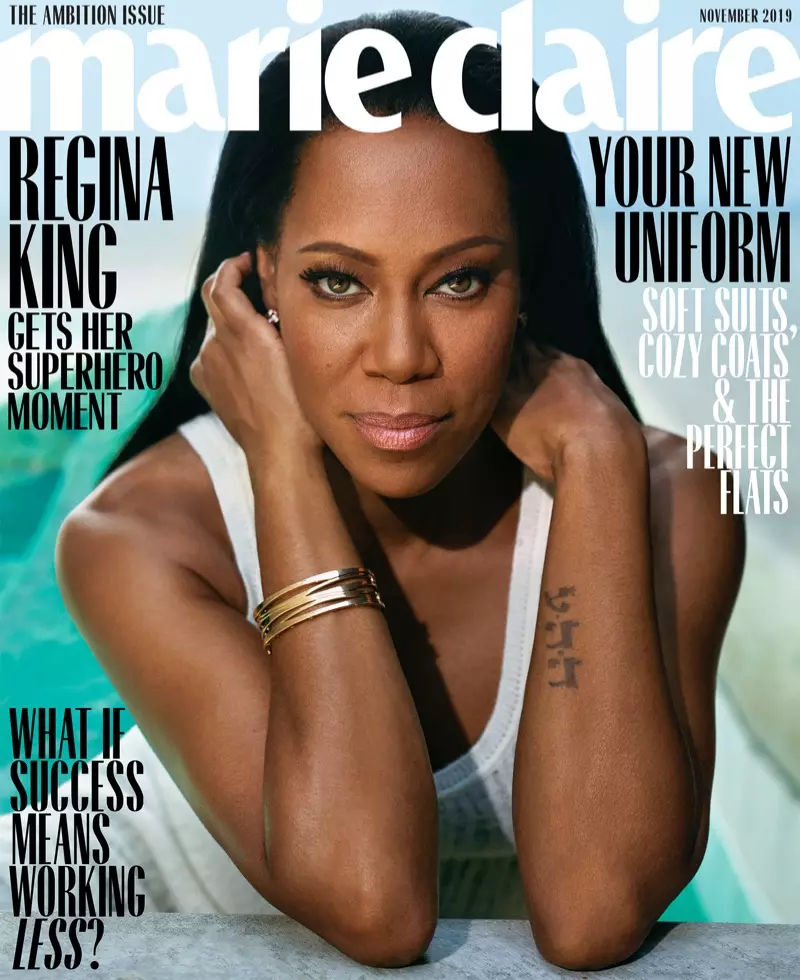 Regina King ar glawr Marie Claire US Tachwedd 2019