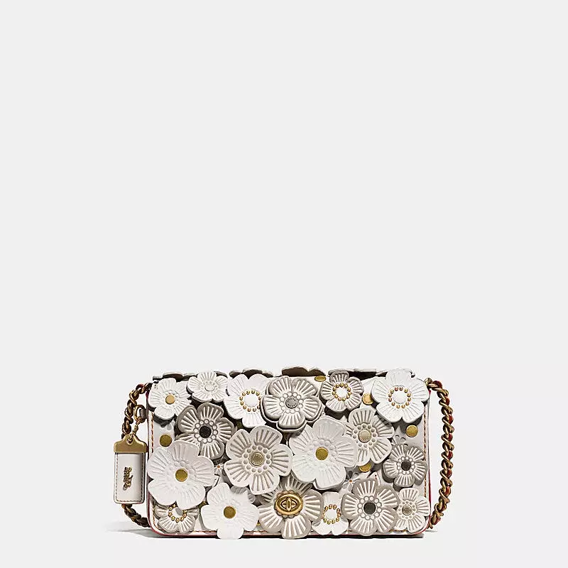 Mokoetlisi oa Tea Rose Applique Dinky Crossbody Bag