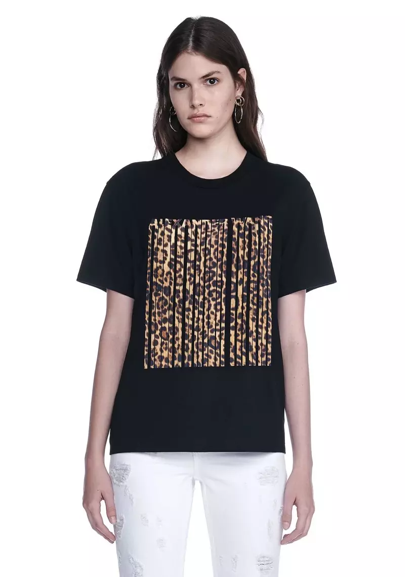 Alexander Wang Leopard Print Barcode Tee