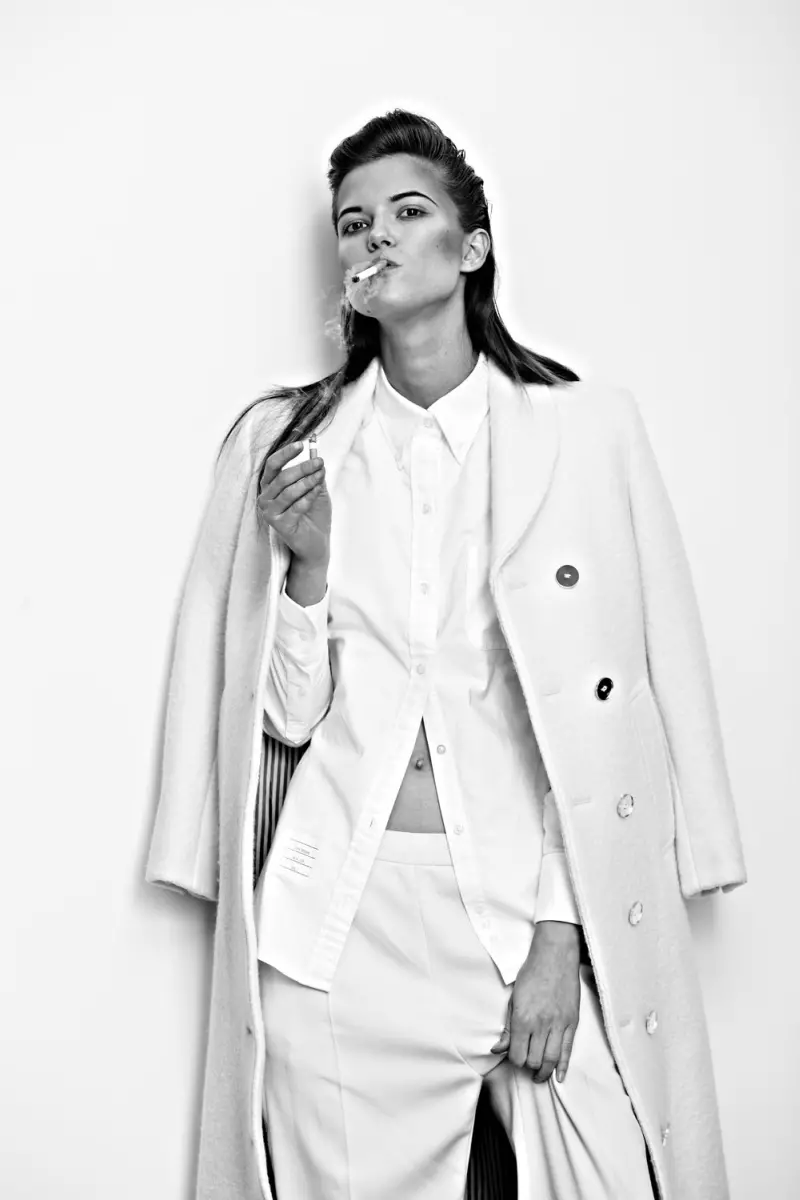 Kasia Struss Sports Manswear Soek Hugh Lippe in Exit Magazine F/W 2012