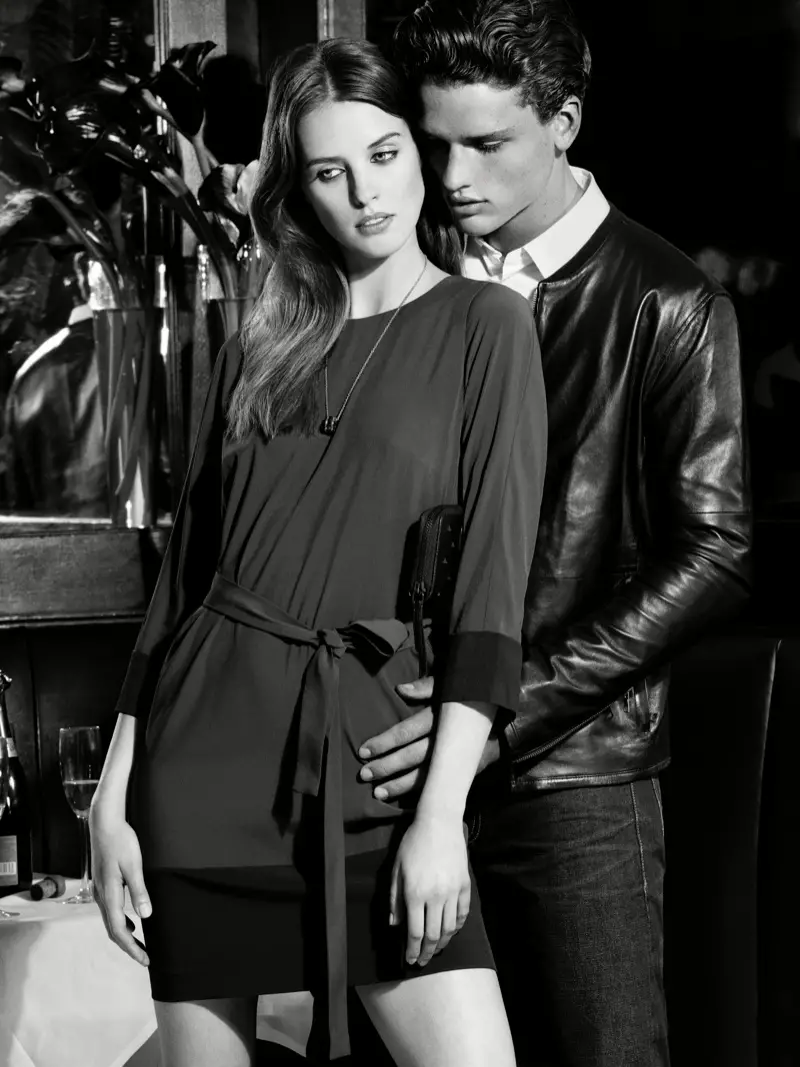 Katya Riabinkina, Agne Konciute, Julia Frauche Front Armani Exchange Holiday 2013 Kampagne