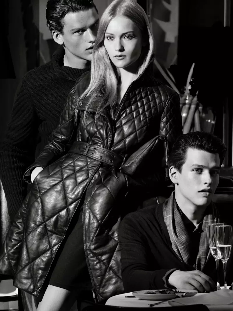 Katya Riabinkina, Agne Konciute, Julia Frauche Front Armani Exchange Holiday 2013 Campaign