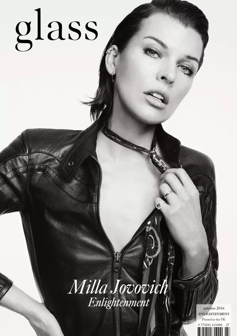 Milla Jovovich sulla copertina di Glass Magazine Autunno 2016