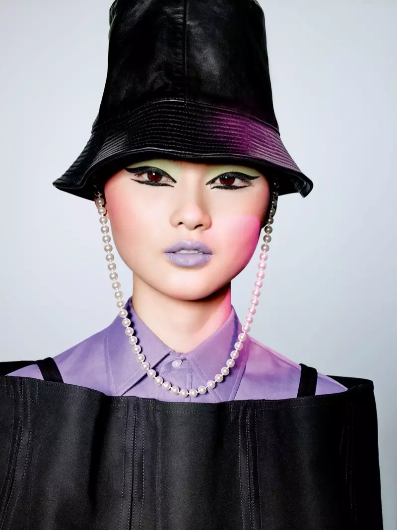 He Cong Stuns dalam Makeup Dior Looks for Vogue China