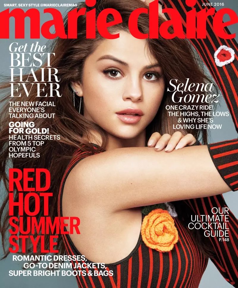 Selena Gomez 在 Marie Claire 2016 年 6 月的封面上