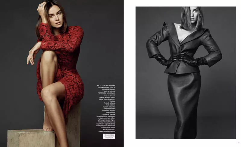 Kasia Smutniak Ludas en Harper's Bazaar Pollando Jan/Feb Kovra Rakonto