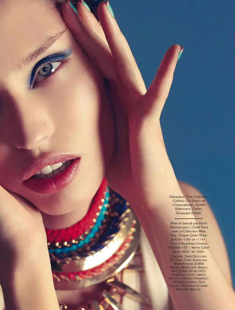 Bianca Balti Berpose untuk Nico dalam Pemotretan Sampul Glamour France Mei 2013