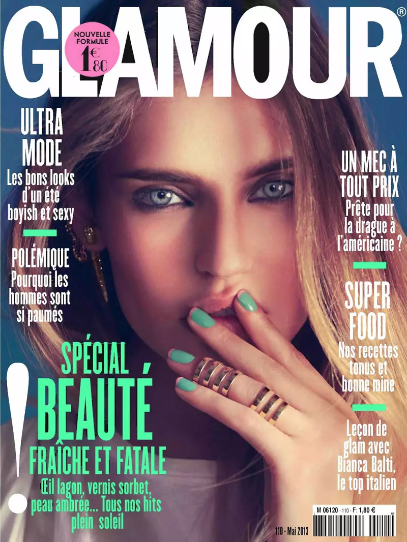 Bianca Balti posa para Nico en la portada de Glamour France de mayo de 2013