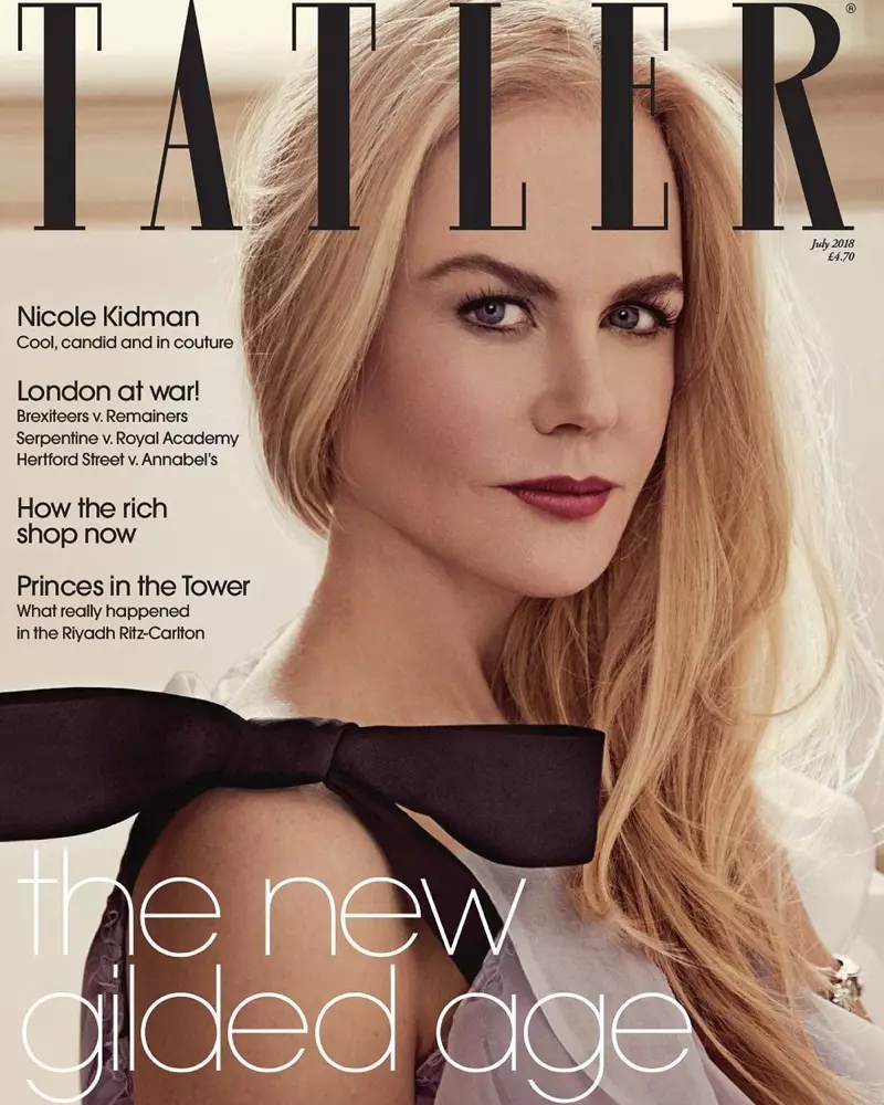 Nicole Kidman pri Tatler UK julio 2018 Kovrilo