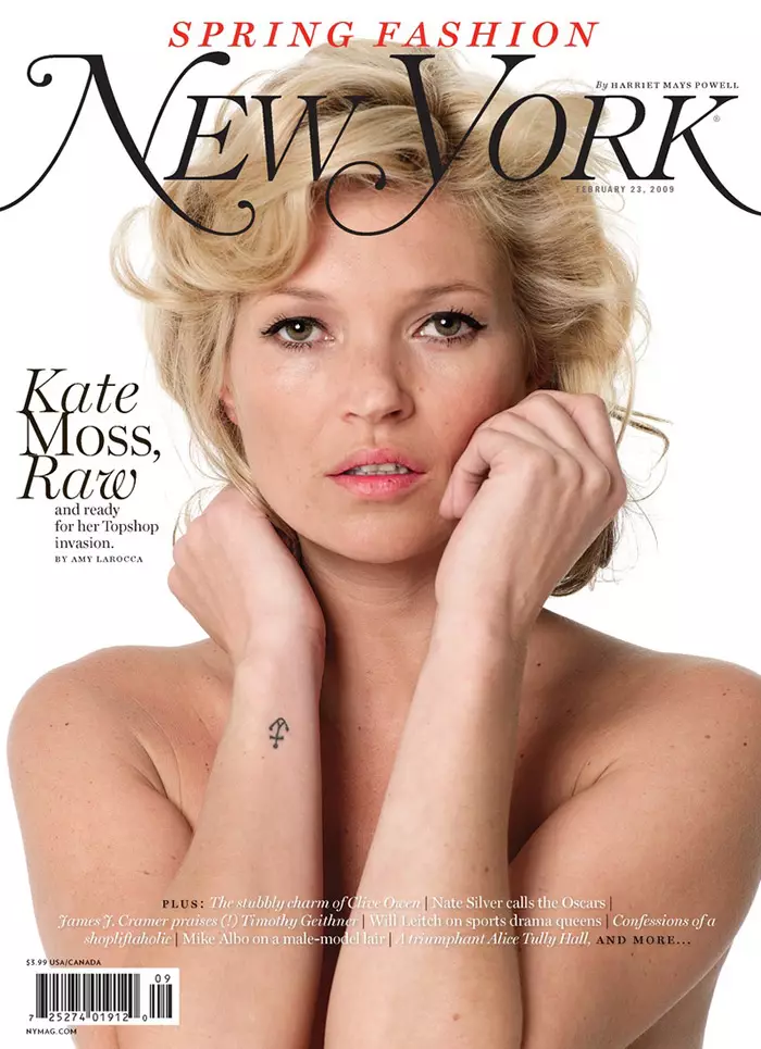 Kate Moss lọ fun wiwa Photoshop ko si lori ideri Kínní 2009 ti Iwe irohin New York