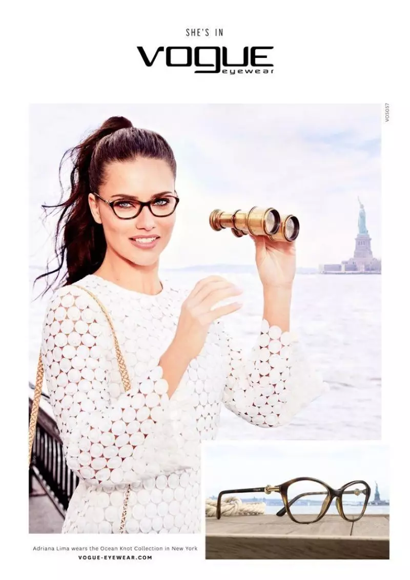 Adriana Lima modellerer Vogue Eyewear Ocean Knot Collection