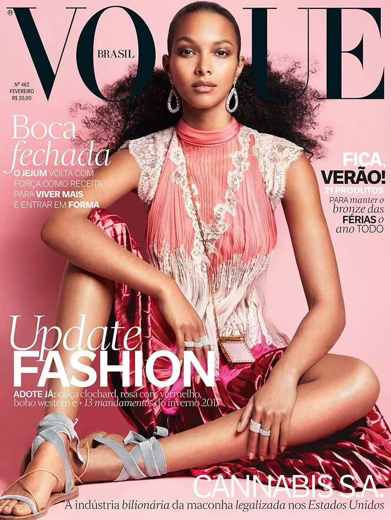 Lais Ribeiro en la portada de febrero de 2017 de Vogue Brasil