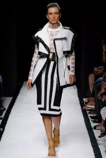 Balmain გაზაფხული 2015: ხაზოვანი სახე