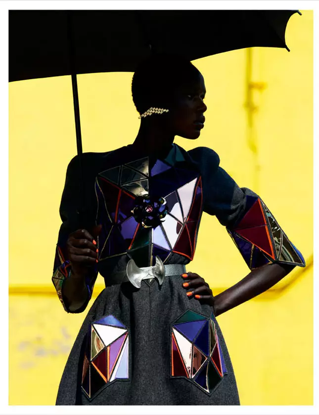 Ajak Deng on Julia Noni ajakirja Obsession Futurist Glamazon