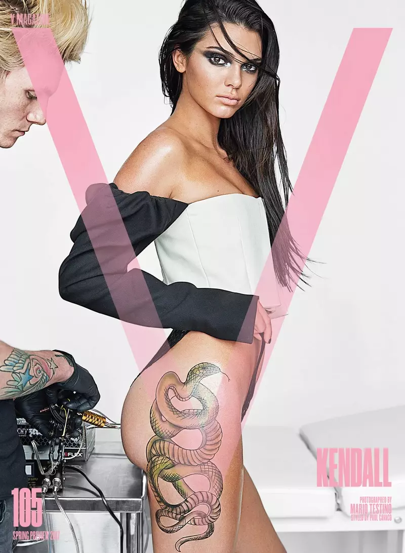 Kendall Jenner, Lara Stone und mehr zeigen ihre Tattoos auf Titelseiten des V-Magazins