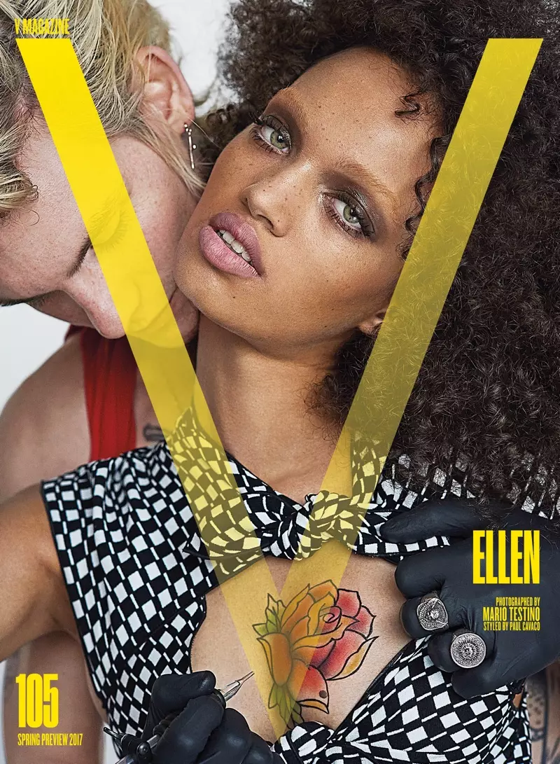 Ellen Rosa na obálce V Magazine Spring Preview 2017