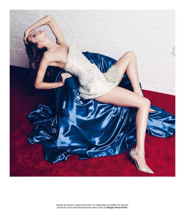 Alana Zimmer Models Armani Privé pro Bazaar Spain od Nagi Sakai