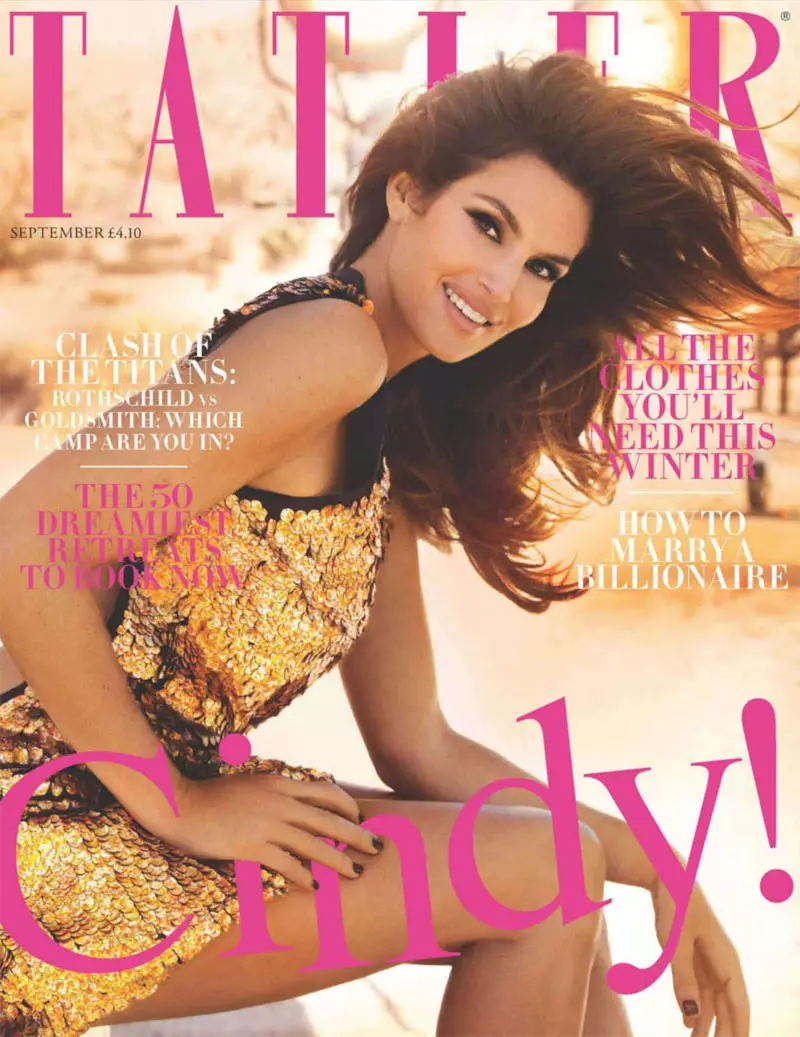 Cindy Crawford je Tatlerova Bombshell naslovnica za rujan 2012.