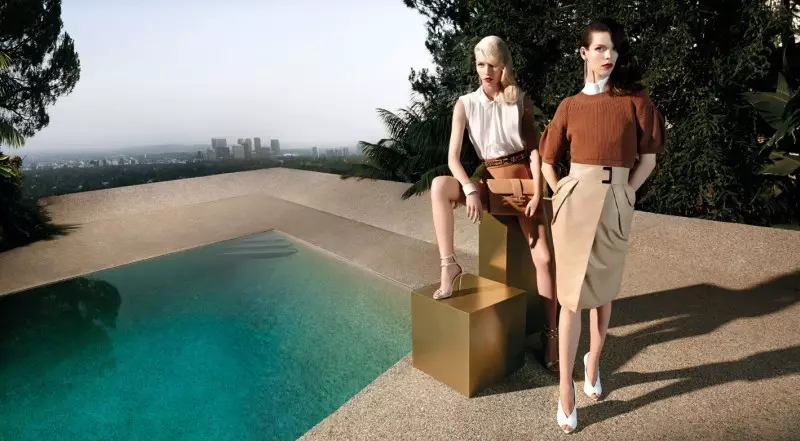 Meghan Collison + Aline Weber pour la campagne printemps-été 2014 d'Elisabetta Franchi