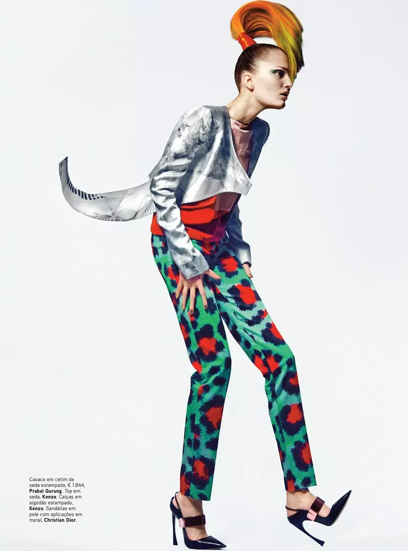 Alla Kostromicheva Has Color Blast za Vogue Portugal maj 2013 Kevin Sinclair