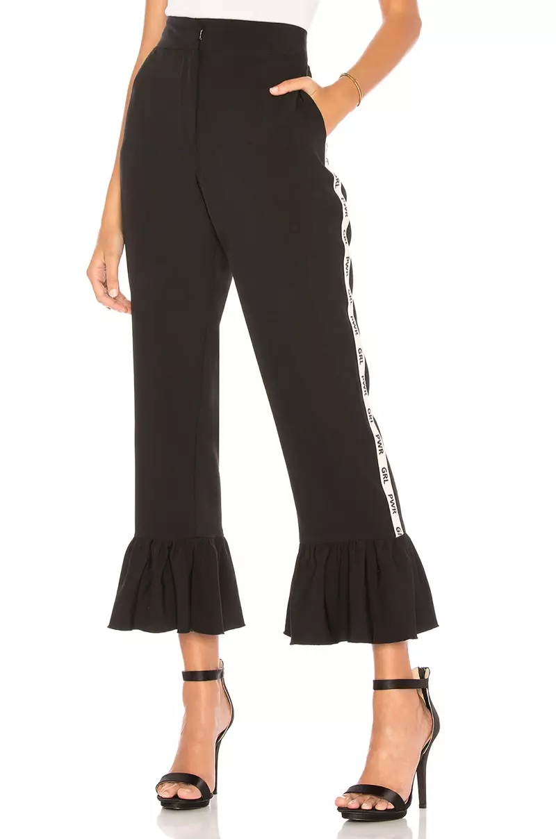 Marled x Olivia Culpo broek met ruches en manchetten $ 98