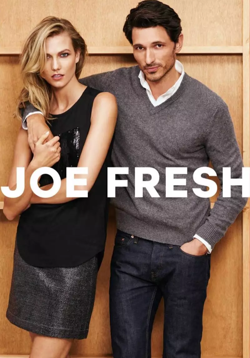 Karlie Kloss poserer sammen med Andrés Velencoso for Joe Fresh