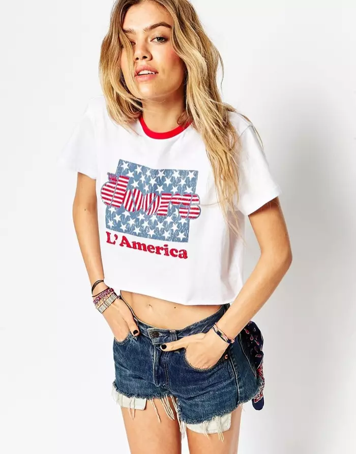 ASOS Doors L'America Cropped T-Shirt inapatikana kwa $33.00