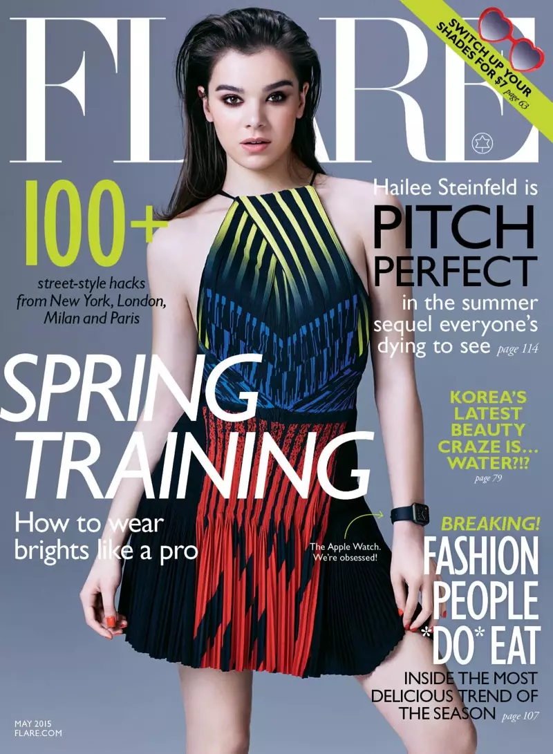 Hailee Steinfeld consigue la portada de mayo de 2015 de la revista FLARE.