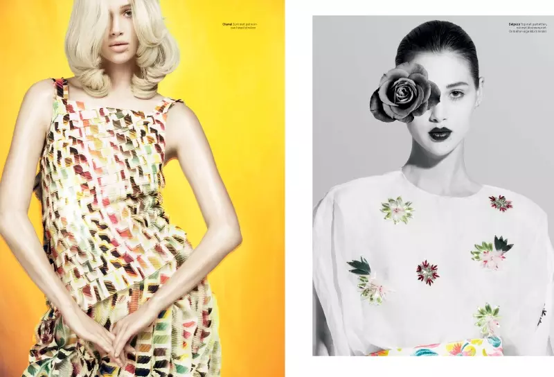 Anais Pouliot Is Artful for L'Officiel Netherlands Pemotretan Sampul Februari 2014