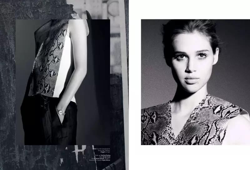 Anais Pouliot ni Ubuhanzi kuri L'Officiel Ubuholandi Gashyantare 2014 Cover Shoot