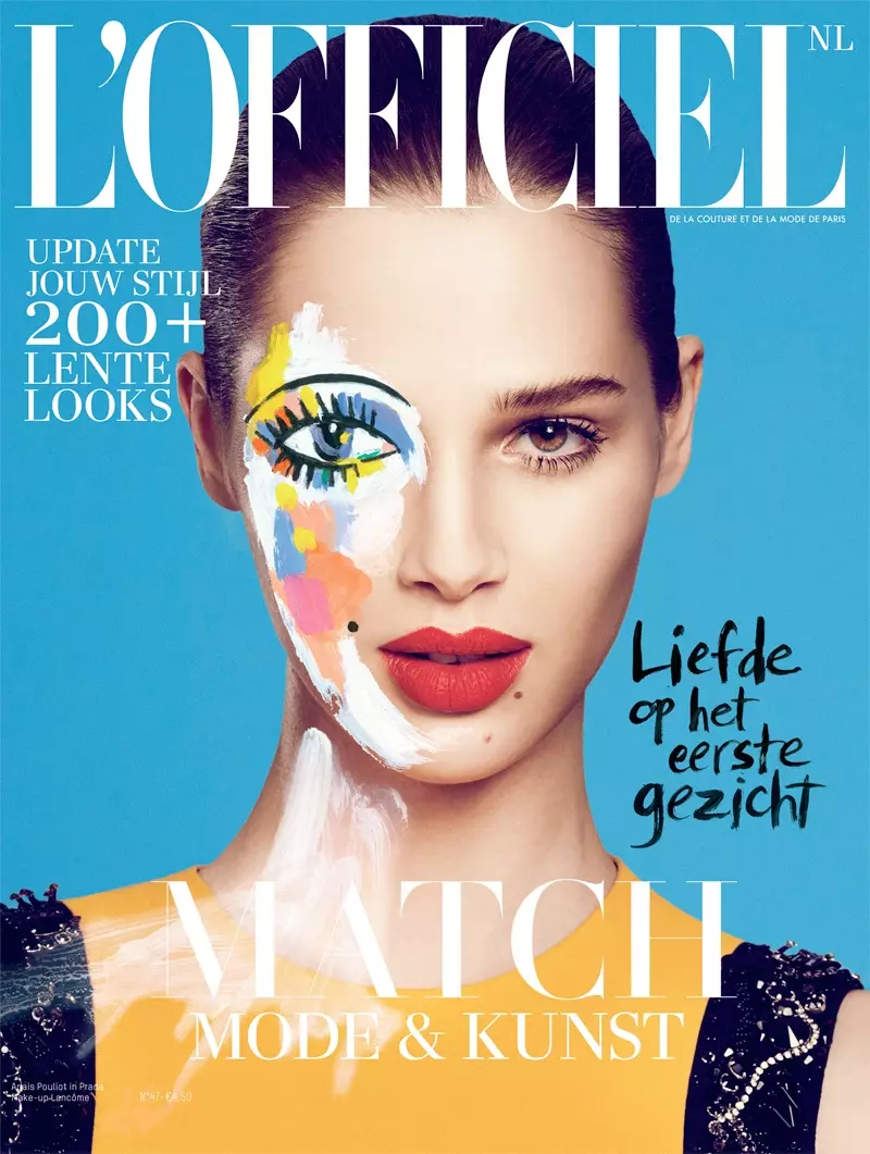 Anais Pouliot is Artful for L'Officiel Netherlands February 2014 Cover Shoot