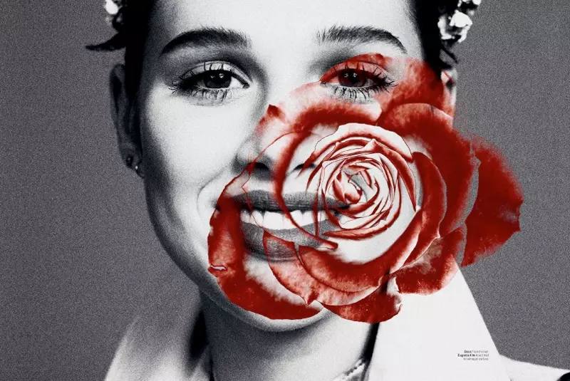 Anais Pouliot je umetna za L'Officiel Nizozemska, februar 2014, snemanje naslovnice