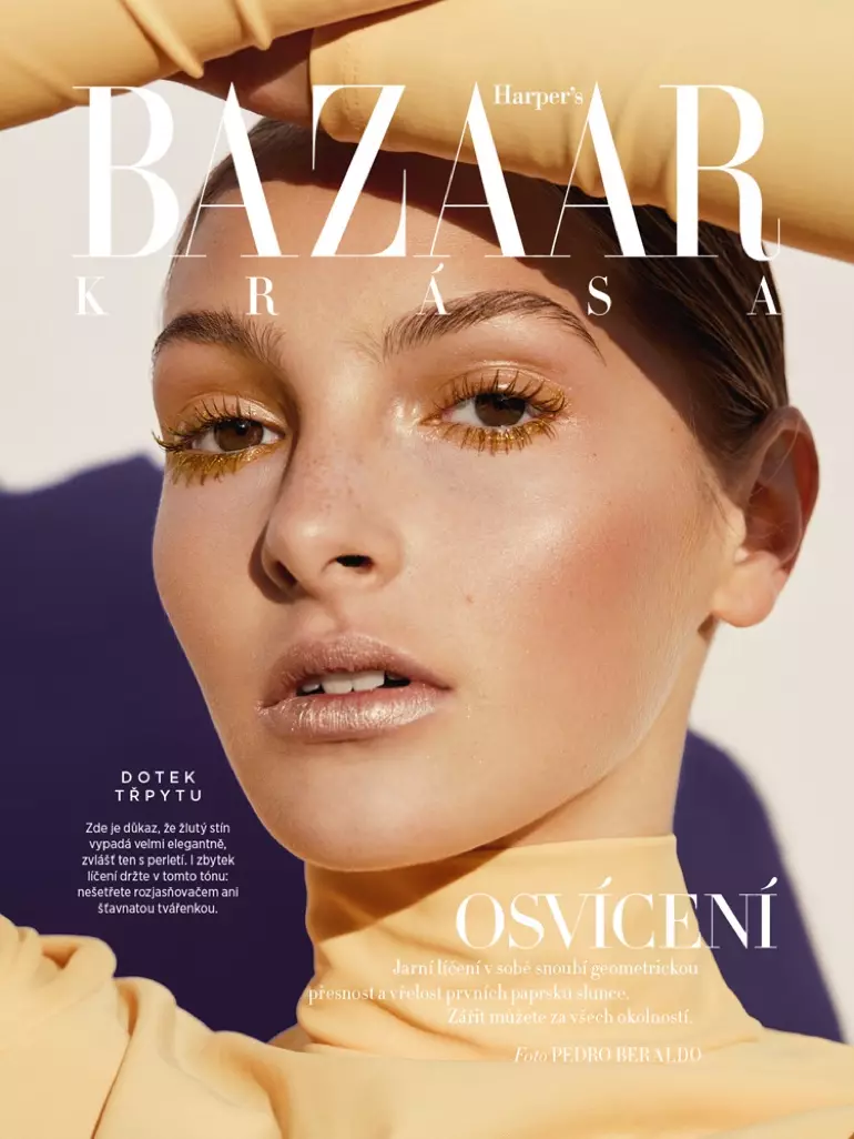Rosa Turk 為 Harper's Bazaar Czech 穿著陽光親吻的美女