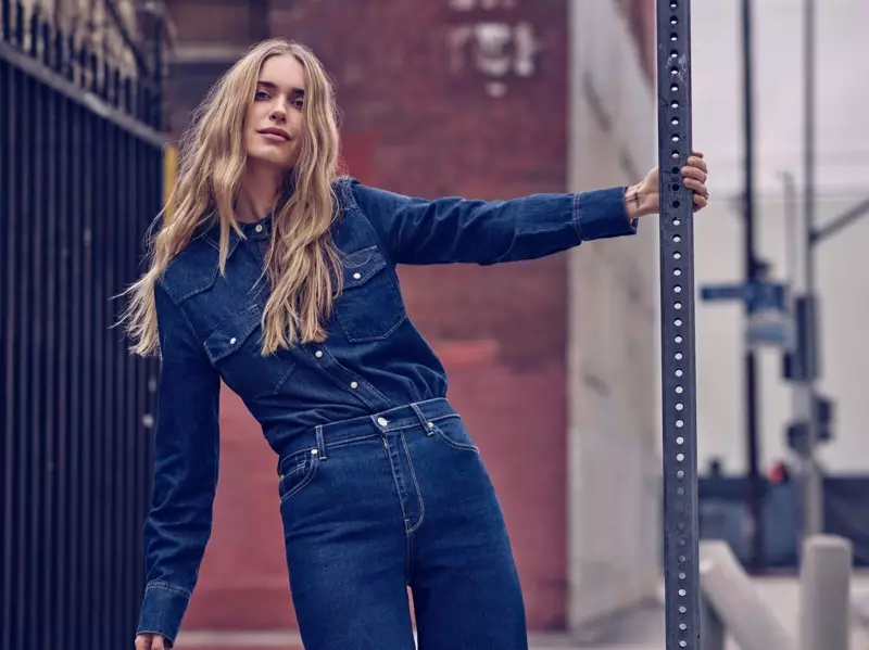 Pernille Teisbaek bruker denim i 7 For All Mankind høst-vinter 2018-kampanjen