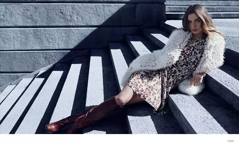 H&M ਲਈ Andreea Diaconu ਮਾਡਲ ਵਿੰਟਰ 2014 ਦੇ ਰੁਝਾਨ