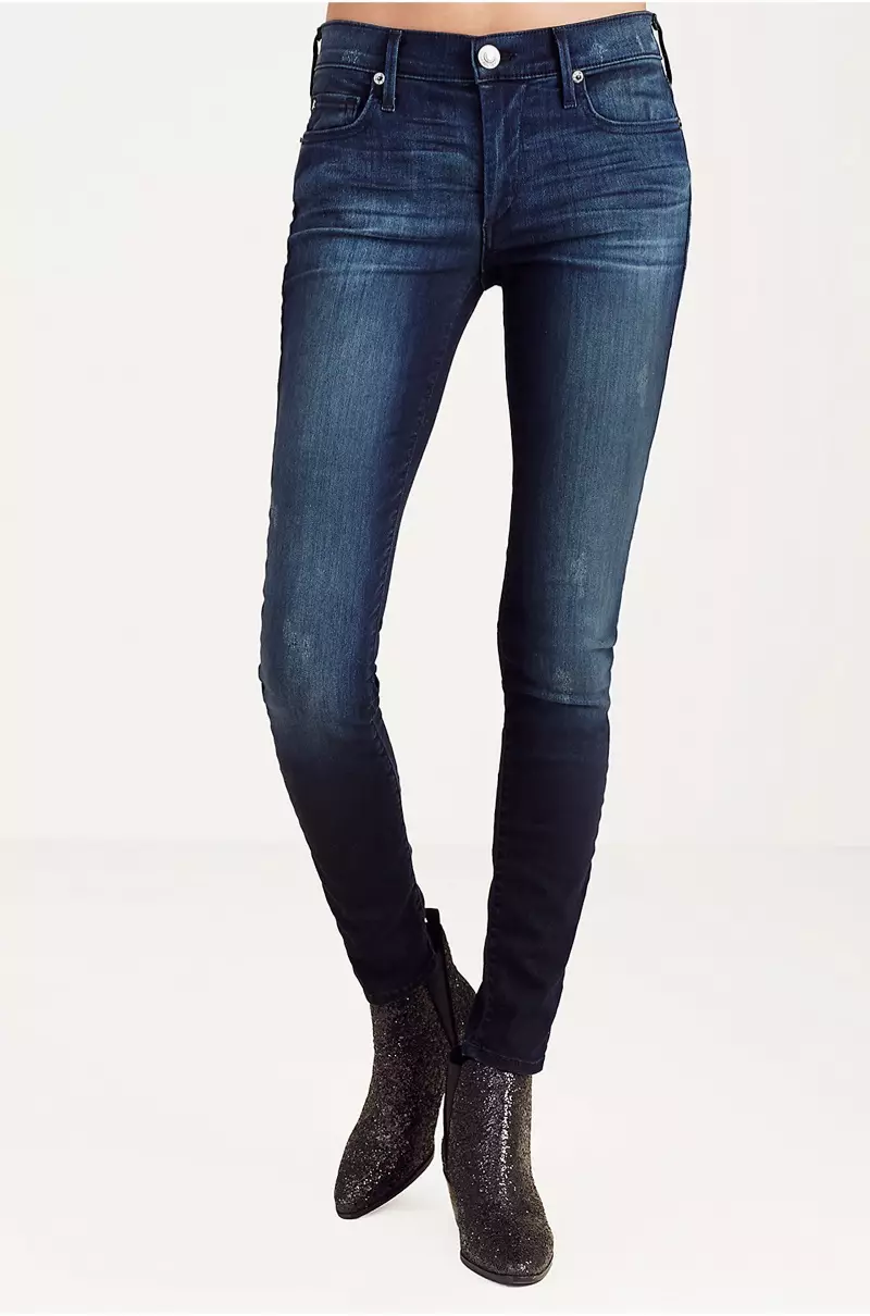 True Religion Halle Mid-Rise Super Skinny Jeans